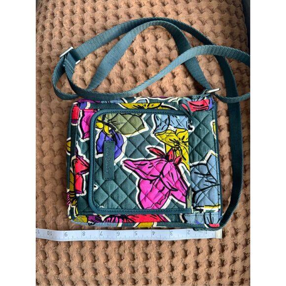 Vera Bradley‎ Hipster Falling Flowers Floral Crossbody Bag Wallet New - Picture 11 of 12